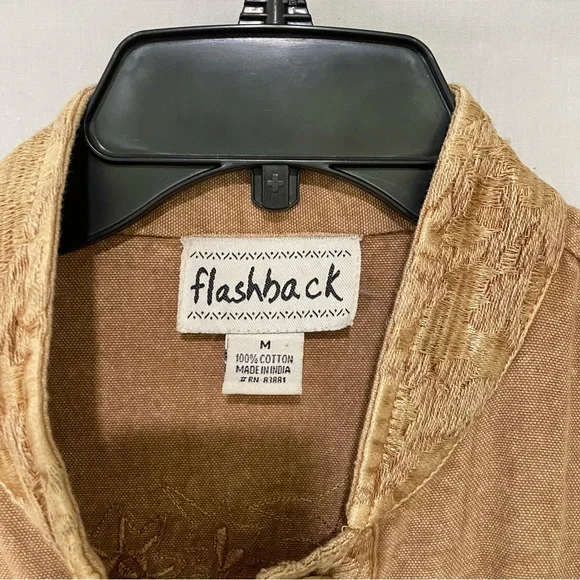 Flashback Women's Embroidered Brown Jean Jacket - Picture 2 of 13